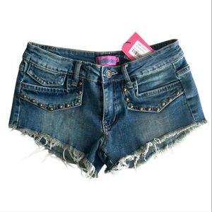 BRAND NEW with tags Edikted Studded Blue Jean Shorts